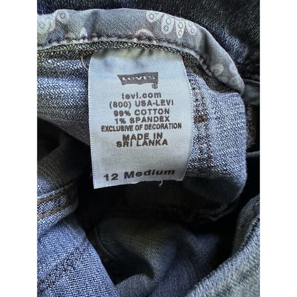 Levis 545 Women's Blue Jeans Sz 12 Boot Cut High Rise Light Wash 36x30” measured - Picture 7 of 12